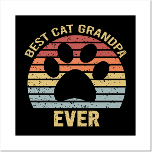 Best Cat Grandpa Ever Posters and Art